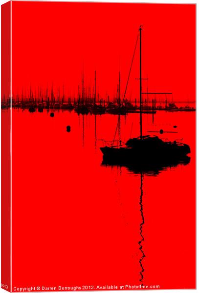 Yacht Reflections Canvas Print by Darren Burroughs