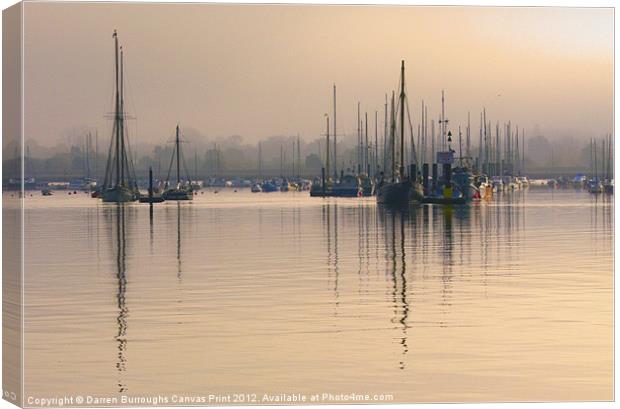 Tall Masts at Sunrise Canvas Print by Darren Burroughs