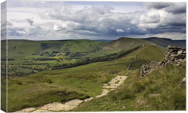 Losehill To Mam Tor Canvas Print by Darren Burroughs