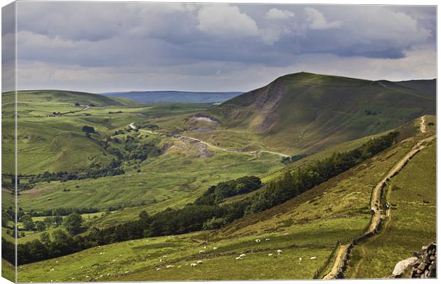 Losehill To Mam Tor Canvas Print by Darren Burroughs