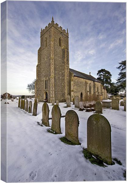 St Marys Tharston Canvas Print by Darren Burroughs