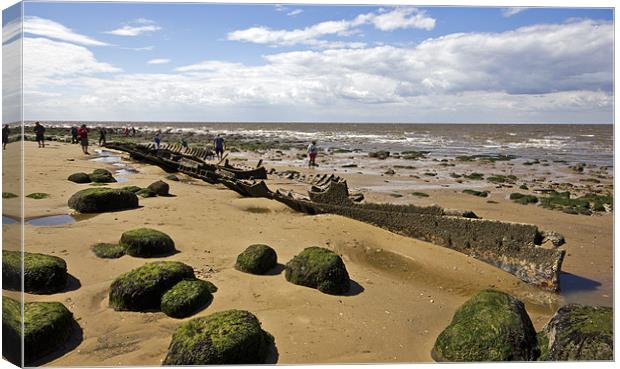 Steam Trawler Sheraton, Hunstanton Beach, Norfolk Canvas Print by Darren Burroughs