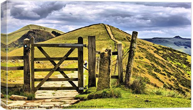 The Gate On The Ridge Canvas Print by Darren Burroughs