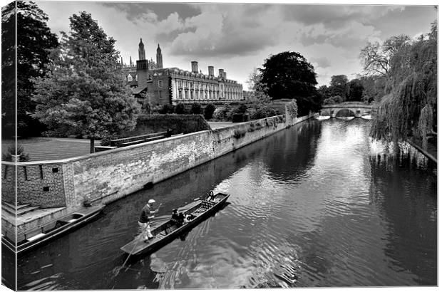 The Backs, Clare and  Kings College Cambridge Canvas Print by Darren Burroughs