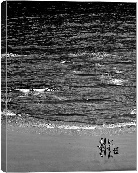 Down On The Beach  Canvas Print by Darren Burroughs
