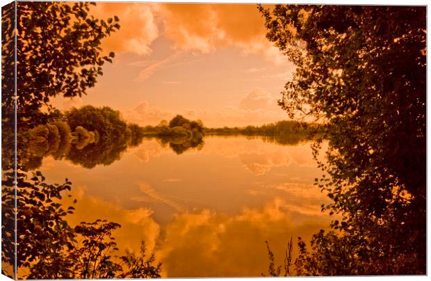 lake Reflections Canvas Print by Darren Burroughs