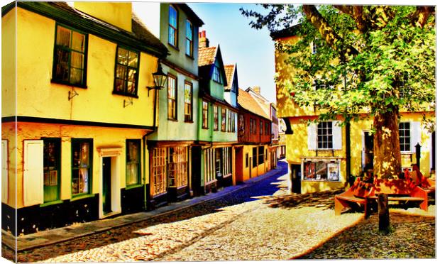 Elm Hill Norwich Canvas Print by Darren Burroughs