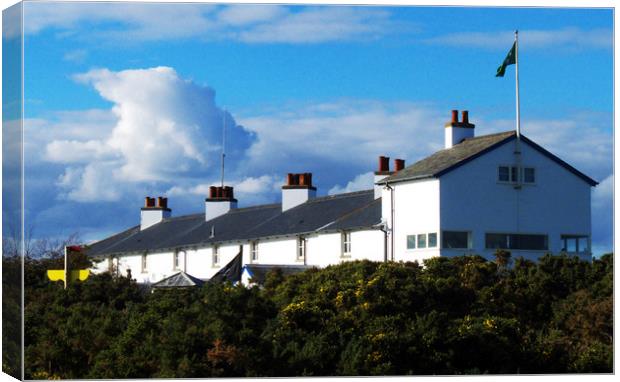 Coastguard Cottages Dunwich Heath Canvas Print by Darren Burroughs