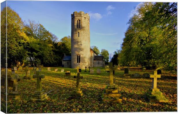St Catherines Church Fritton Norfolk Canvas Print by Darren Burroughs