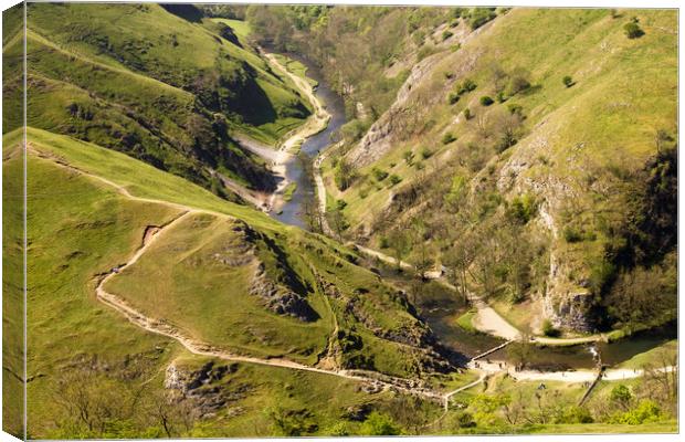 Dovedale View Canvas Print by Darren Burroughs