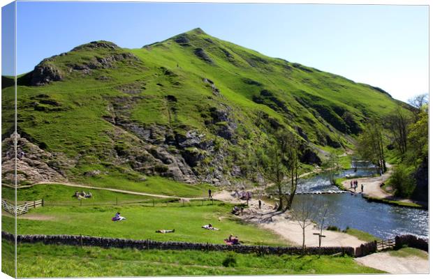 Relaxing At Dovedale. Canvas Print by Darren Burroughs