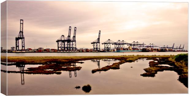 Port of Felixstowe Canvas Print by Darren Burroughs