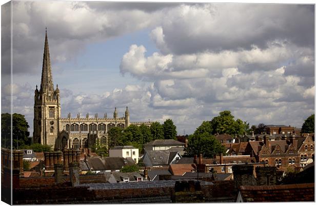 St Mary's Across The Roofs Canvas Print by Darren Burroughs