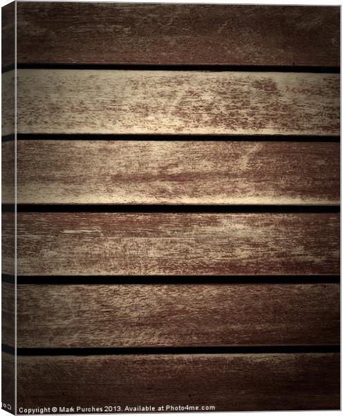Vintage Retro Wood Texture Background Canvas Print by Mark Purches