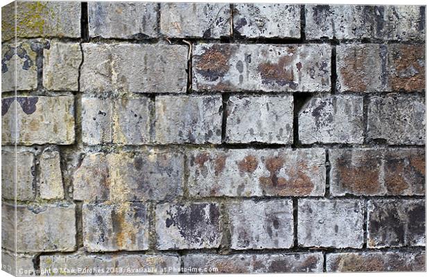 Weathered Old Brick Wall Texture Canvas Print by Mark Purches