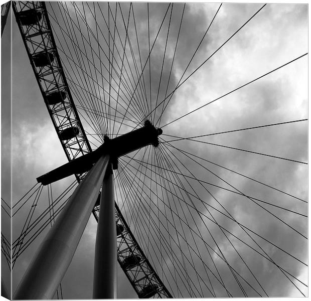 London Eye Moody Abstract Canvas Print by Mark Purches