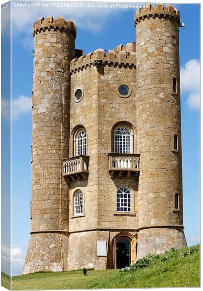 Broadway Tower - Folly in Cotswolds England Canvas Print by Mark Purches