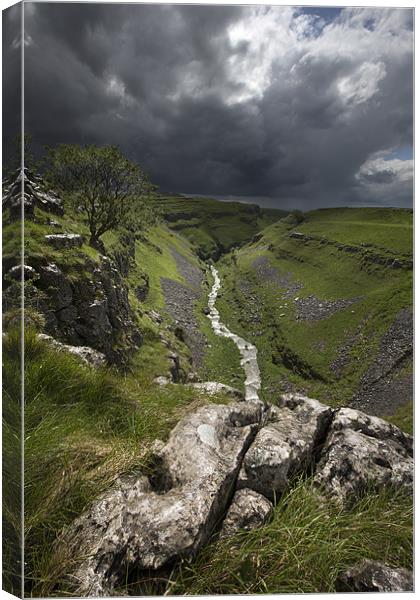 Gordale Beck After The Storm Canvas Print by Steve Glover