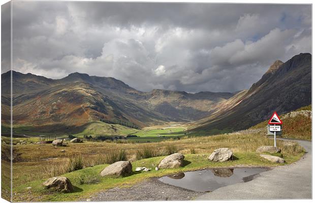 The Langdale Drop Canvas Print by Steve Glover