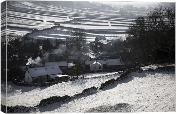 Winter In Wharfedale Canvas Print by Steve Glover