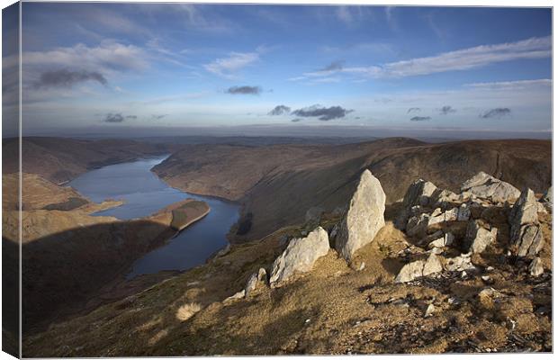 Haweswater From Harter Fell Canvas Print by Steve Glover