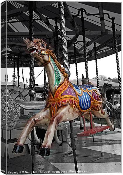 Merry- go-round horse Canvas Print by Doug McRae