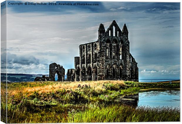 Whitby Abbey Canvas Print by Doug McRae