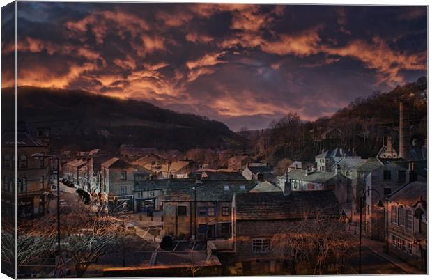 Twilight Zone At Hebdon Bridge Canvas Print by Sandi-Cockayne ADPS