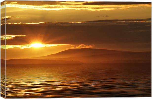 Sunset From Morecambe Bay Canvas Print by Sandi-Cockayne ADPS