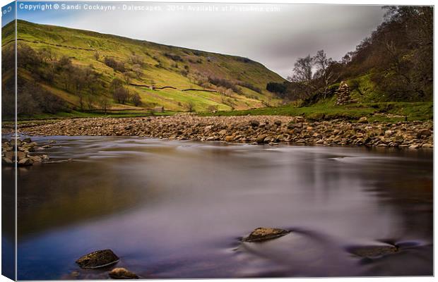  The River Swale at Muker Canvas Print by Sandi-Cockayne ADPS