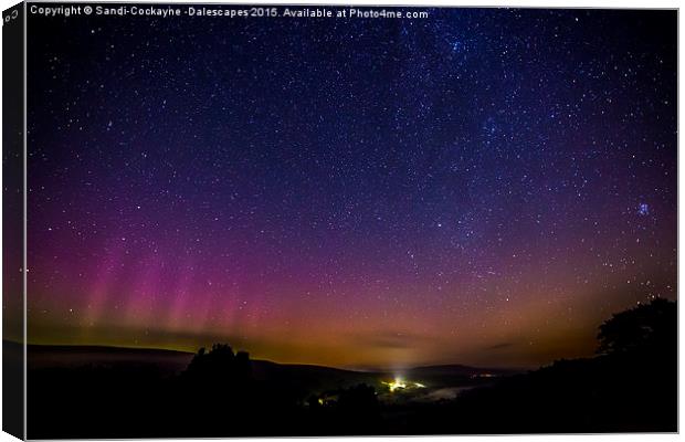  Northern Lights In Yorkshire Canvas Print by Sandi-Cockayne ADPS