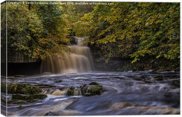  The Cauldron II - West Burton Falls Canvas Print by Sandi-Cockayne ADPS