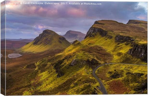 Pastels At The Quiraing II Canvas Print by Sandi-Cockayne ADPS
