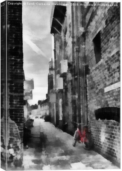 Digital Art Alley Canvas Print by Sandi-Cockayne ADPS