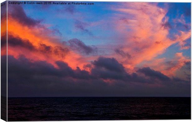  Pwllheli Sunset Canvas Print by Colin irwin