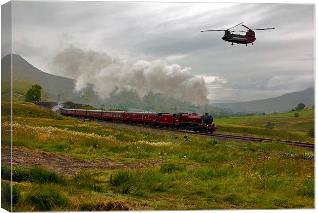 Chinook & Steam Canvas Print by Colin irwin
