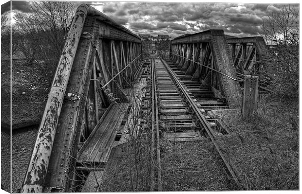 Bridge over Bridgewater Noir Canvas Print by Colin irwin