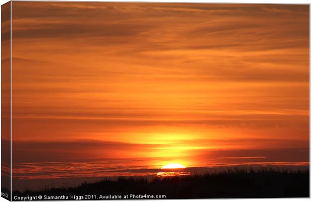 Sunset Over The Dune Canvas Print by Samantha Higgs