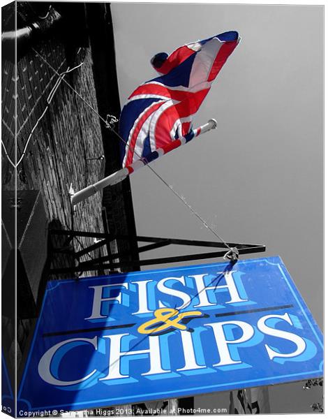 Fish and Chips Canvas Print by Samantha Higgs