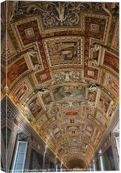 Gallery Ceiling  - Rome Canvas Print by Samantha Higgs