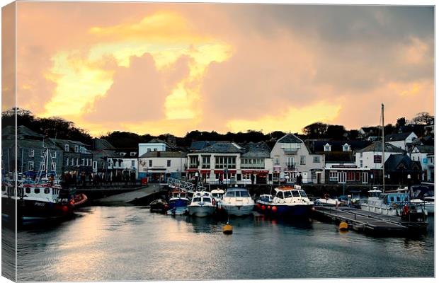 Sunset in Padstow Canvas Print by Samantha Higgs