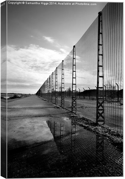   Perimeter Fence, Missile Silos - Greenham Common Canvas Print by Samantha Higgs