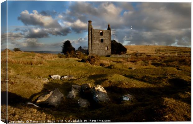 Abandoned Mine Building - Bodmin Moor Canvas Print by Samantha Higgs