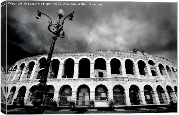 Arena - Roman Amphitheatre Verona Canvas Print by Samantha Higgs