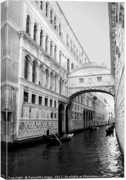 Bridge Of Sighs - Venice Canvas Print by Samantha Higgs