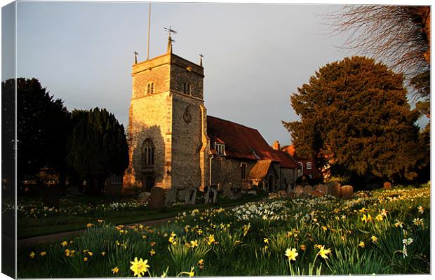 St Mary's Church Bucklebury Canvas Print by Samantha Higgs