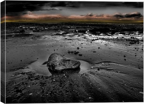 Sand Bay in Black and White Canvas Print by Samantha Higgs