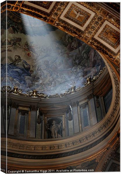 The Light in St Peter's Canvas Print by Samantha Higgs