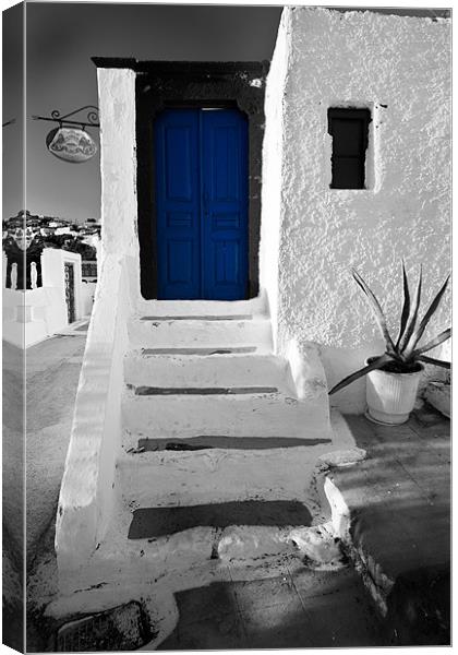 the blue door Canvas Print by stephen mc nally