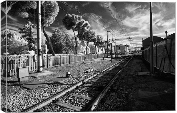 NA Little crossroad station Canvas Print by luciano luddi